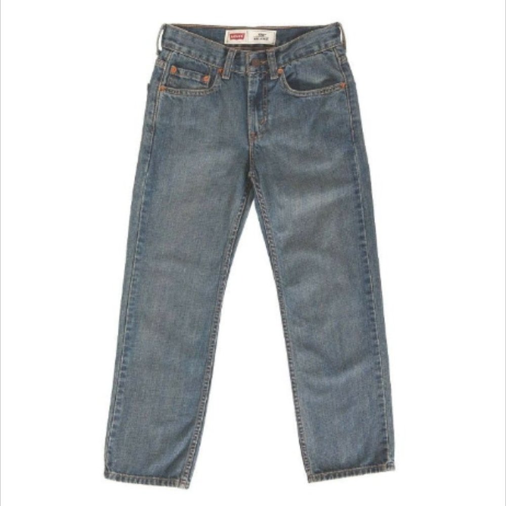 Youth Boys Levi's 550 Relaxed Fit Jeans Pants - Clean Crosshatch 23 x 25 10 SLIM - Picture 2 of 2